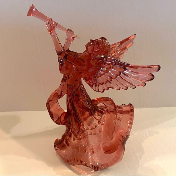 Cranberry Colored Lucite Angel - Picture 2 of 6